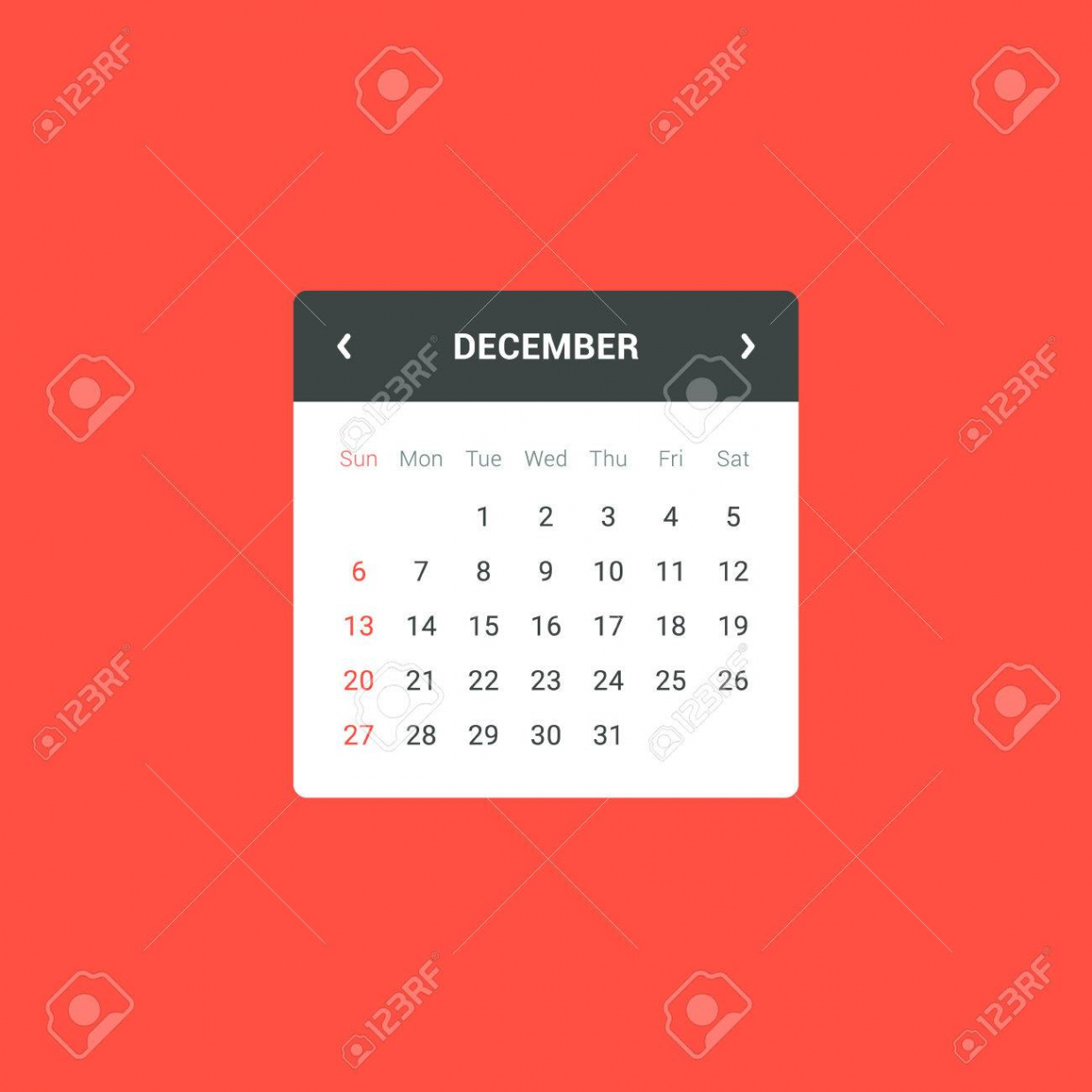 Wohnung Kalender-widget Für Web Und Mobile Anwendungen Lizenzfrei