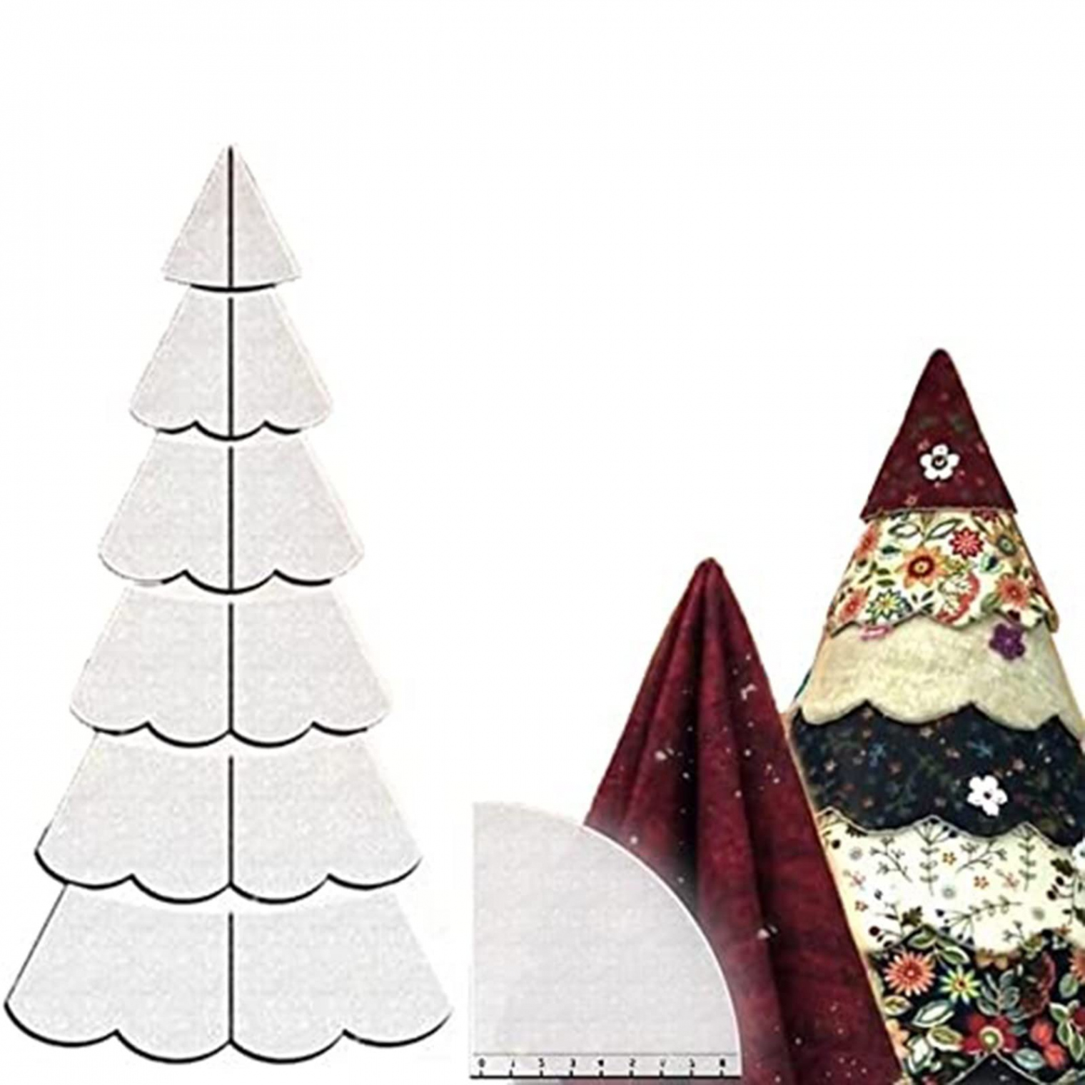 YBRAG Handmade Christmas Tree Quilting Kit, Christmas Sewing Quilt