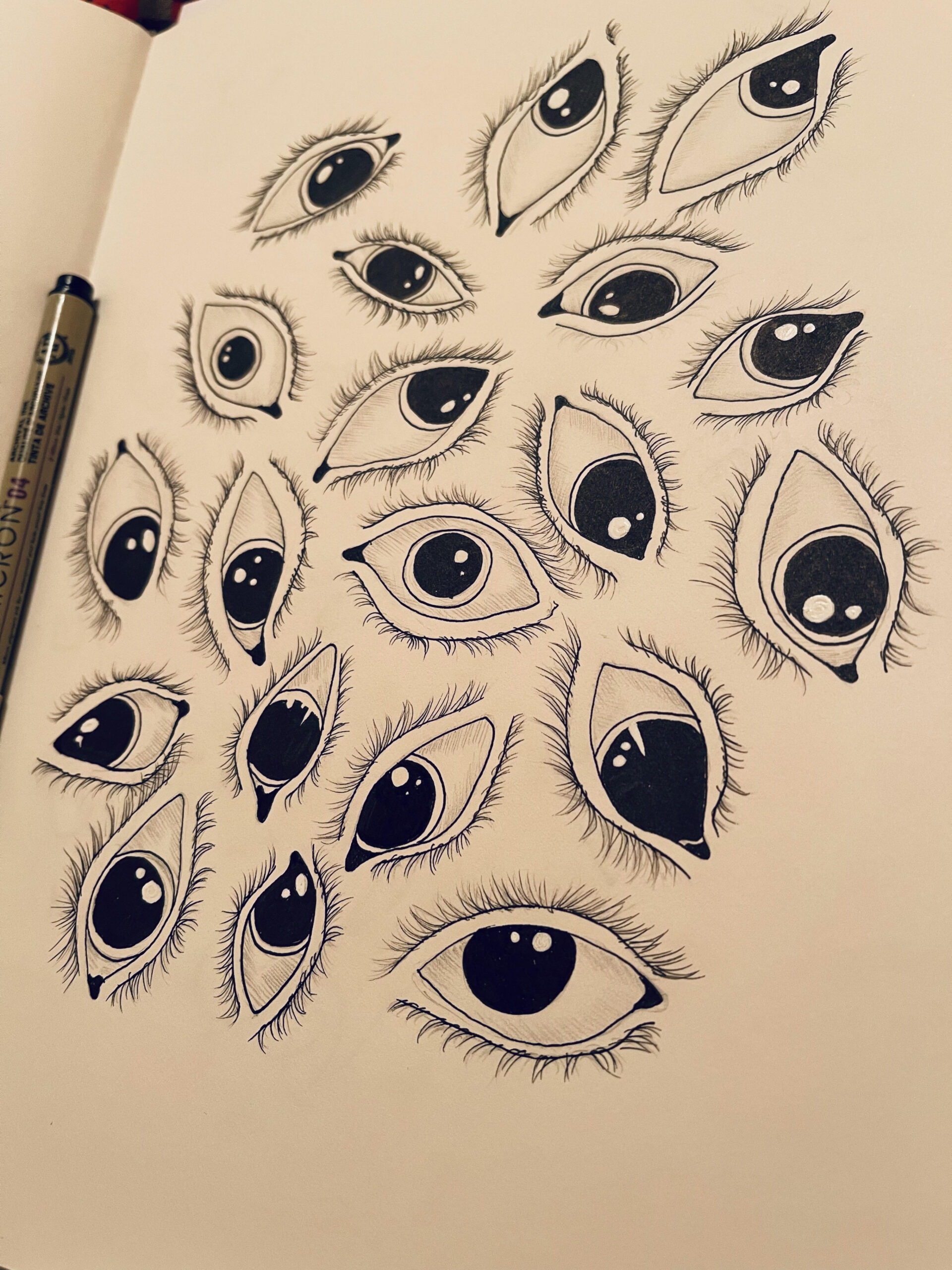 All eyes on you : r/drawing