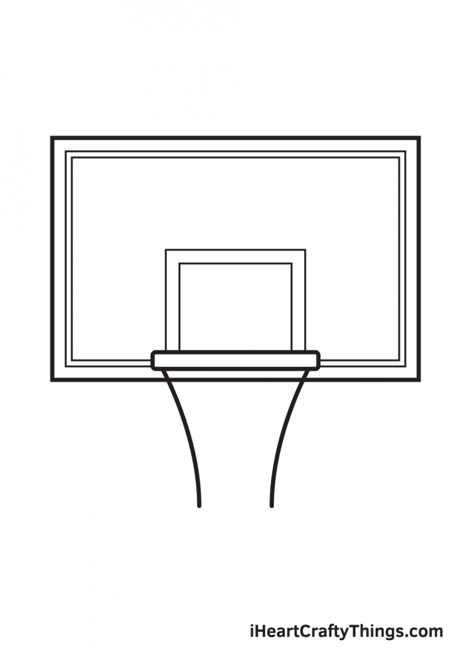 Basketball Hoop Drawing - How To Draw A Basketball Hoop Step By Step