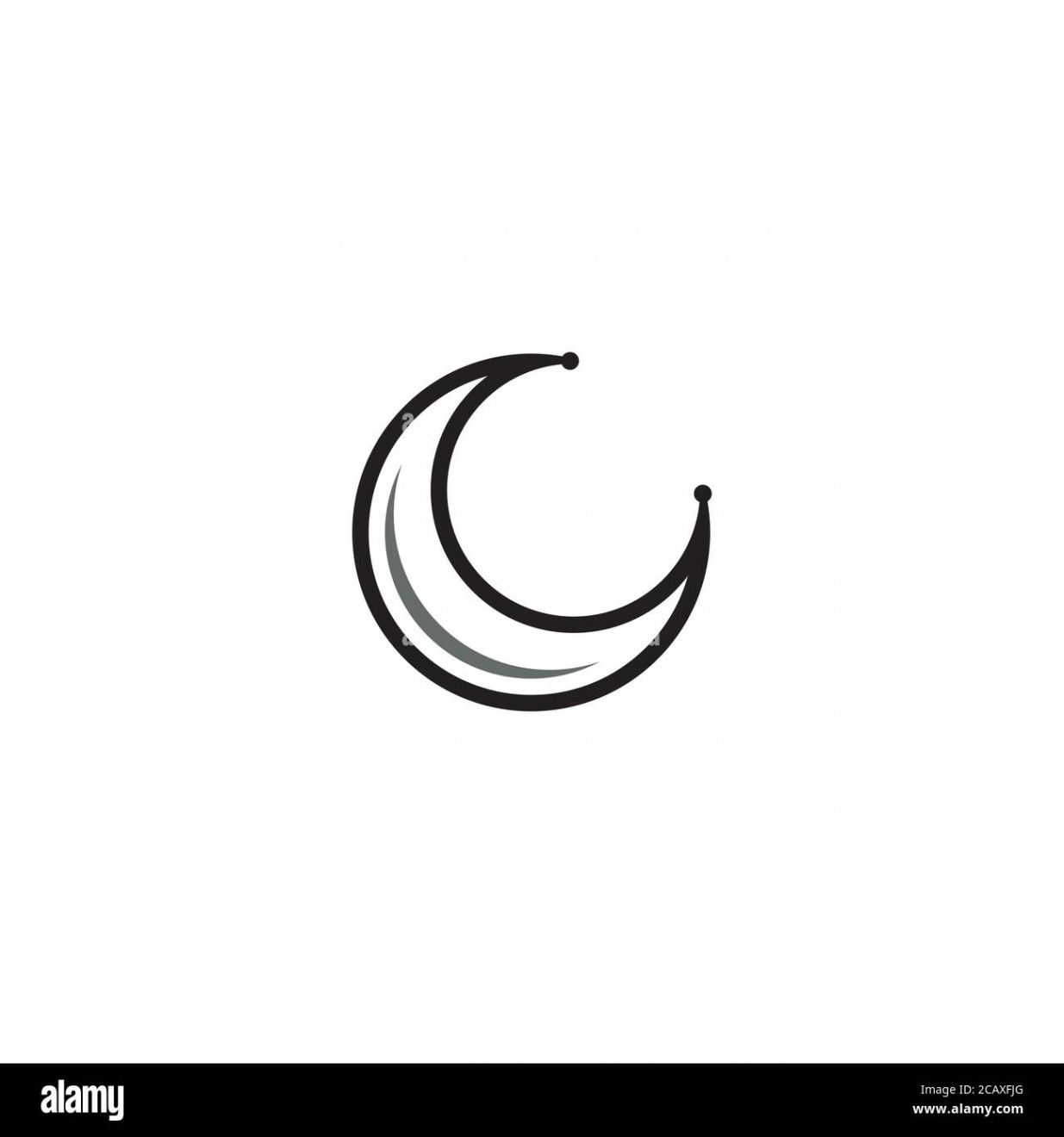 Crescent moon at night Cut Out Stock Images & Pictures - Alamy