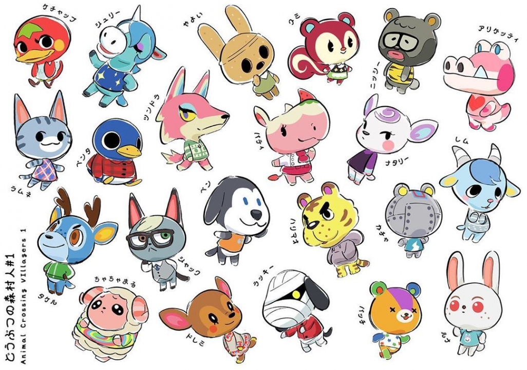 cute animal crossing villagers art by anjohink  Animal crossing