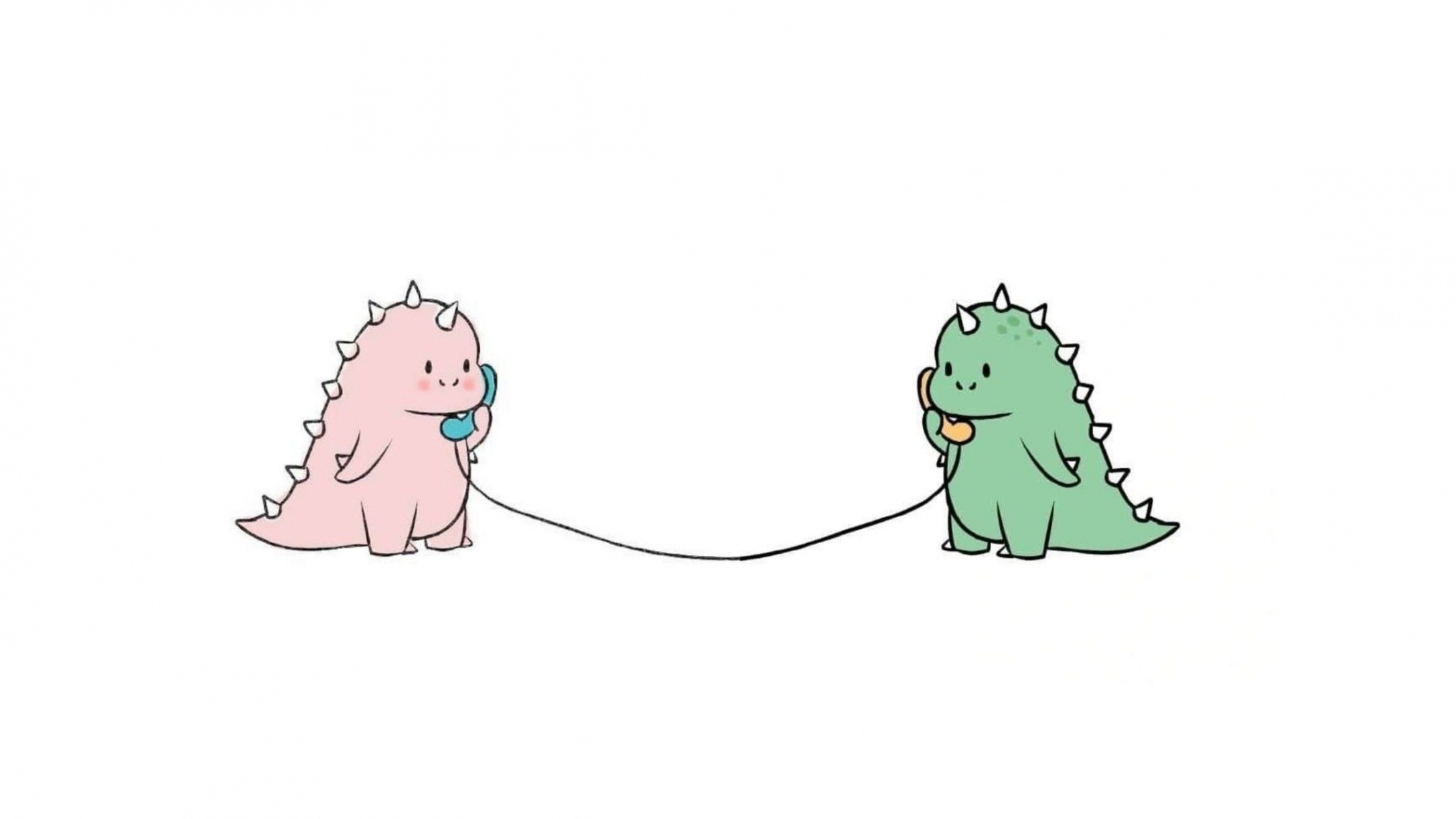 Dino couple  Cute easy drawings, Cute patterns wallpaper, Cute