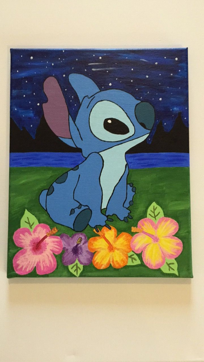 DIY Stitch painting from Lilo & Stitch