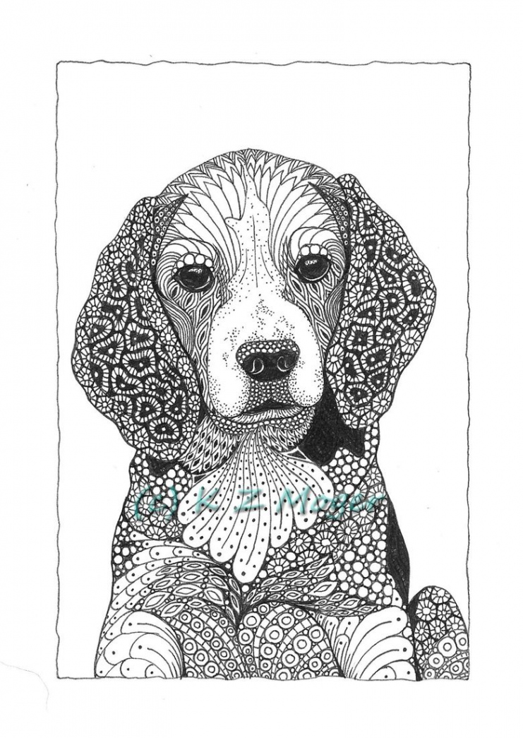 Domestic and Wild Zentangle Animal Portraits  Zentangle drawings