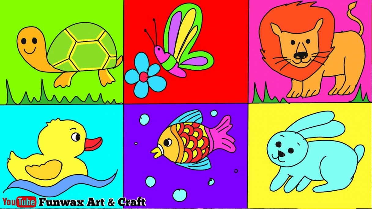 Draw  different animals easy  Easy drawing for kids