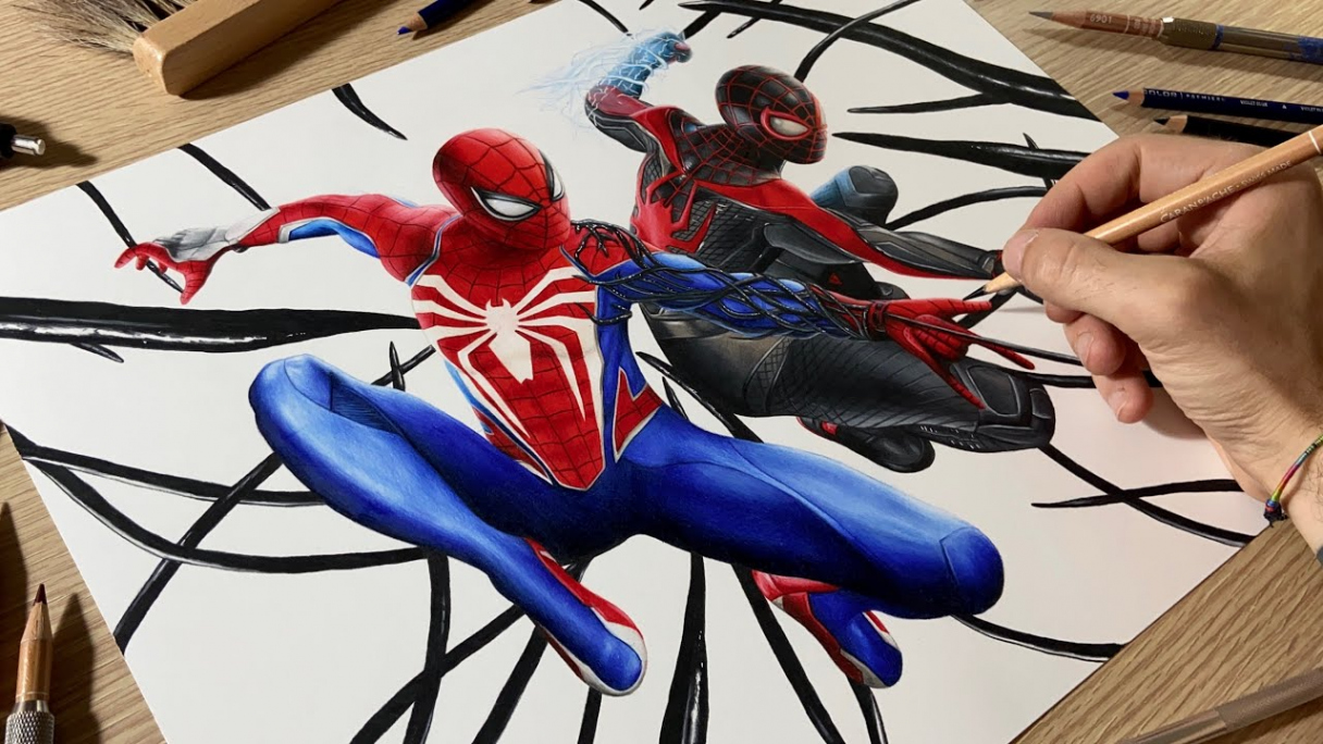 Drawing Marvel’s Spider-Man  • Time Lapse