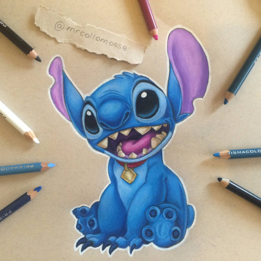 Experiment # - Stitch Prismacolor by mrcollomosse on DeviantArt