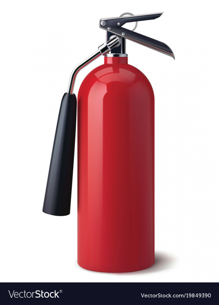 Fire extinguisher isolated realistic d Royalty Free Vector