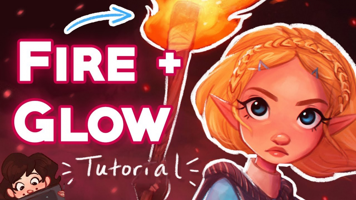 FIRE + GLOW Effects Tutorial 🔥  Zelda BOTW Speed Paint!