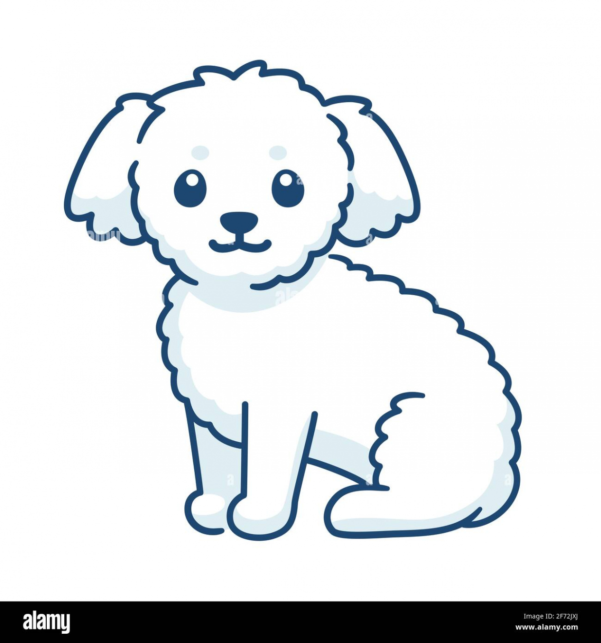 Fluffy dog white Stock Vector Images - Alamy