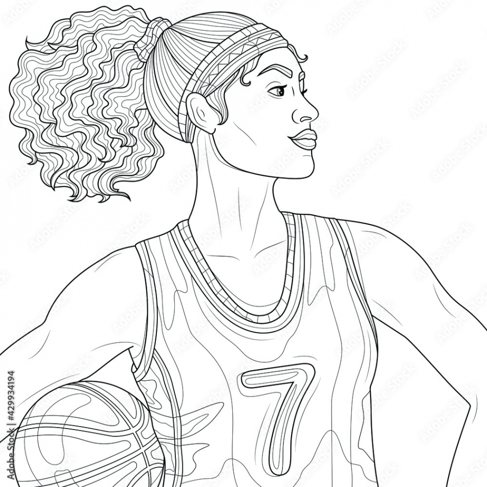 Girl basketball player