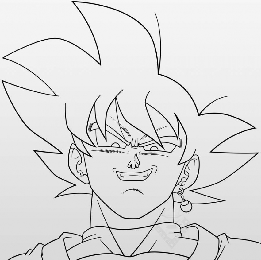 Goku Black # (Line-Art) by AubreiPrince on DeviantArt  Goku