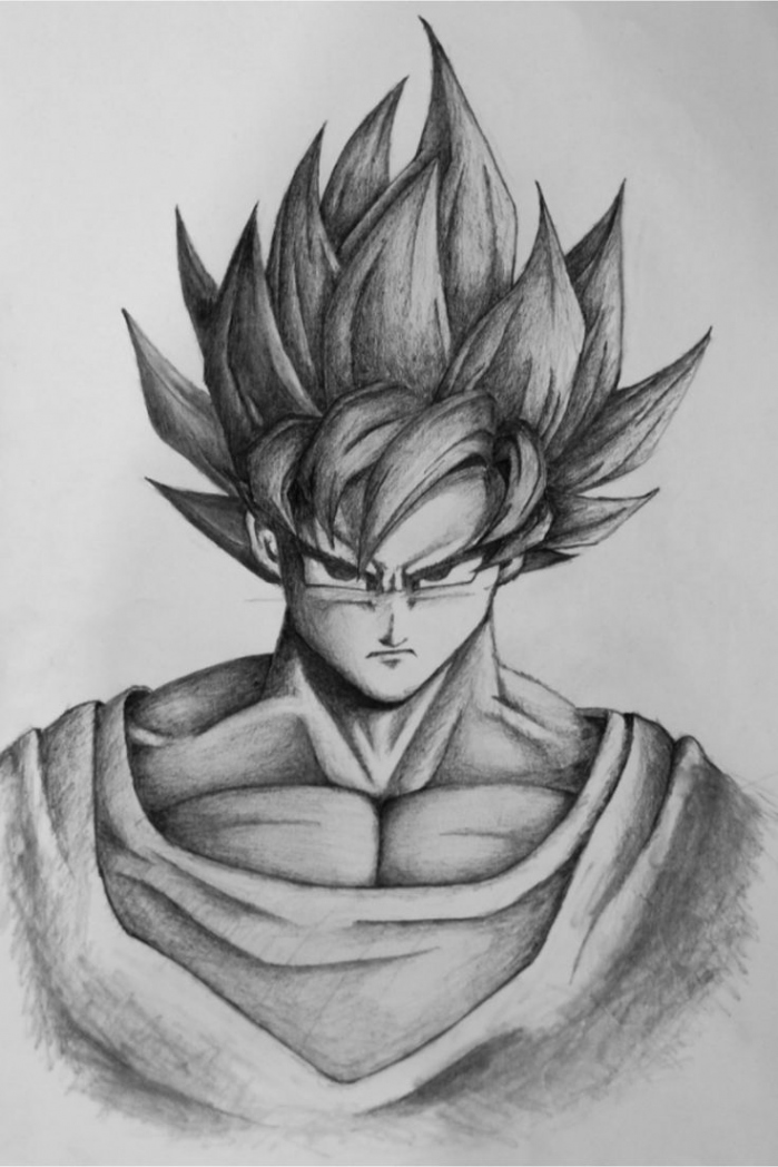 Goku Pencil Drawing  Goku drawing, Pencil drawing images, Naruto