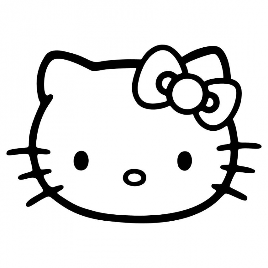 HELLO KITTY permanent sticker decal custom cups car window laptop