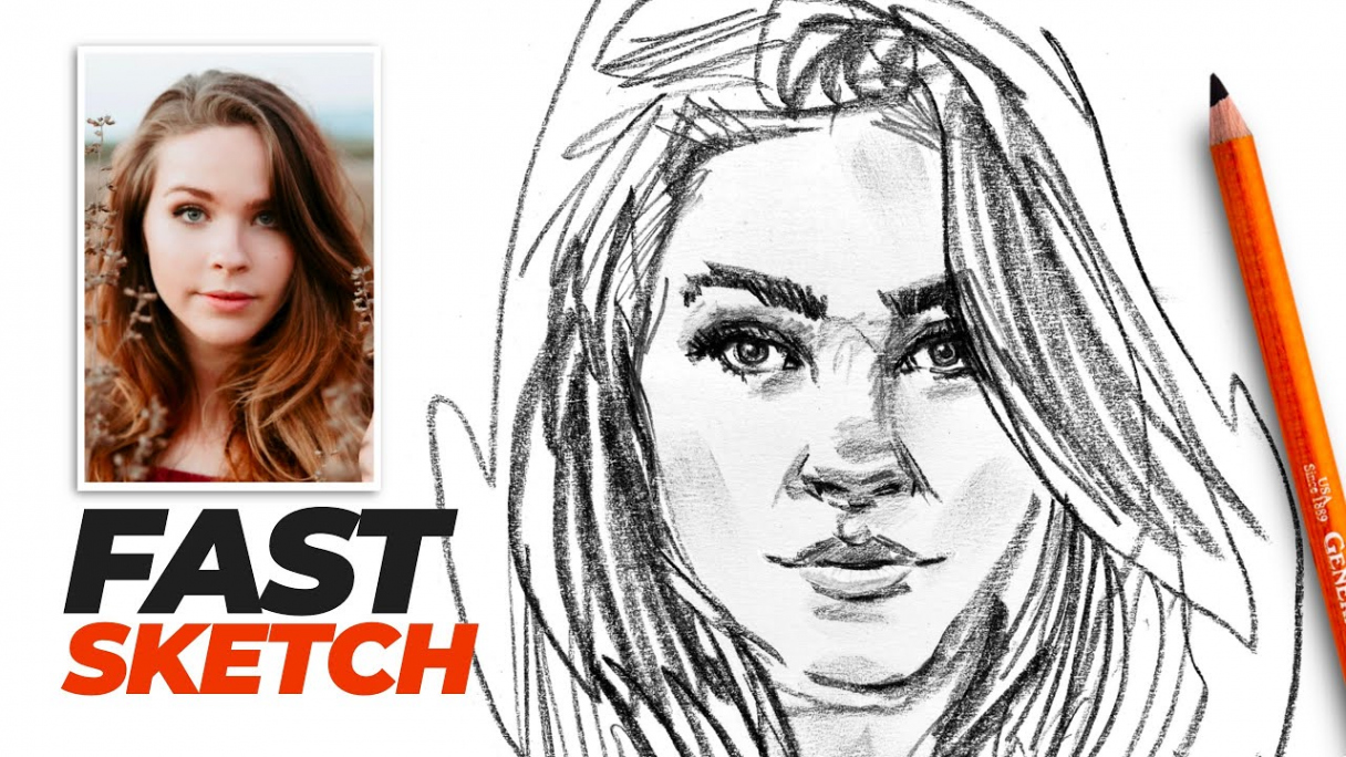 How I sketch a portrait - Fast sketching techniques & tips