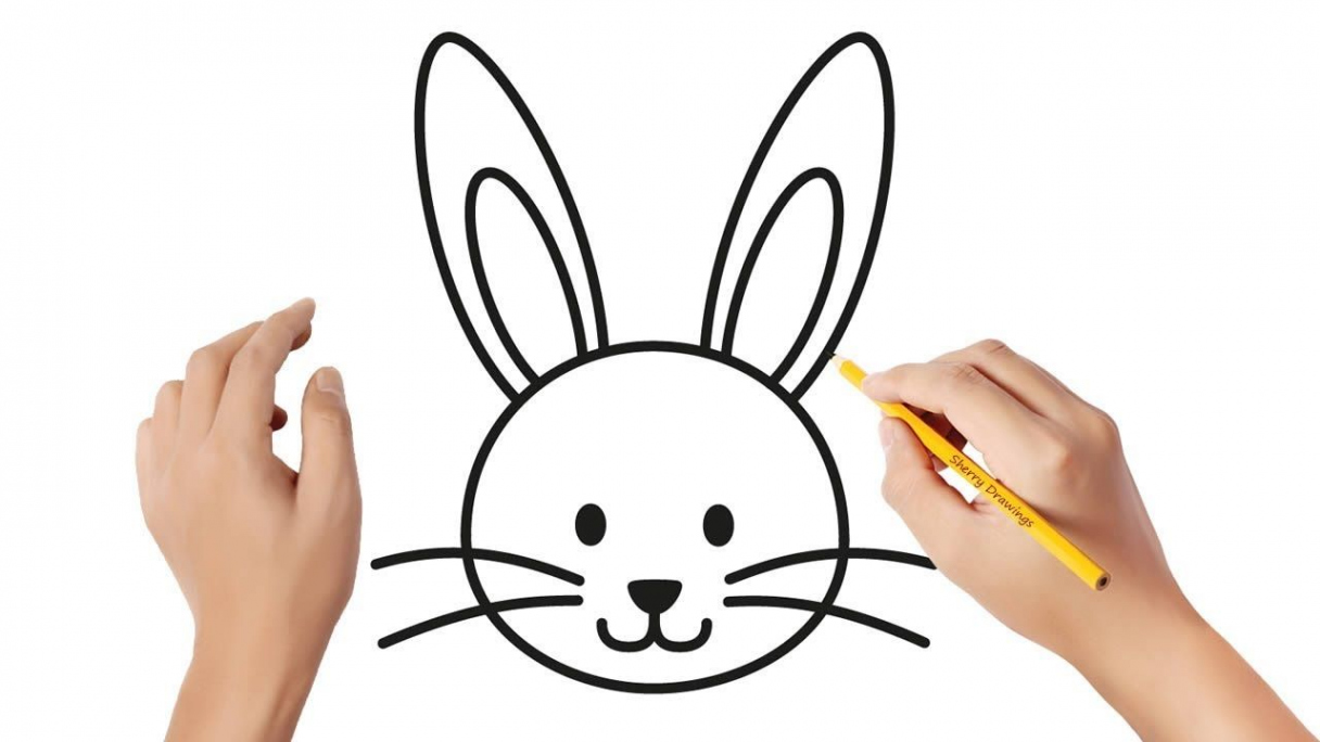 How to draw a rabbit bunny face easy step by step  Drawing for kids -  YouTube  Bunny drawing, Rabbit drawing, Easy drawings for kids