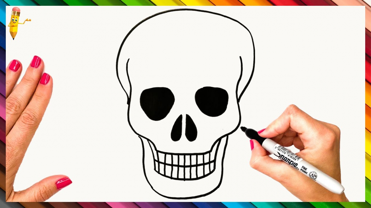 How To Draw A Skull Step By Step 💀 Skull Drawing Easy