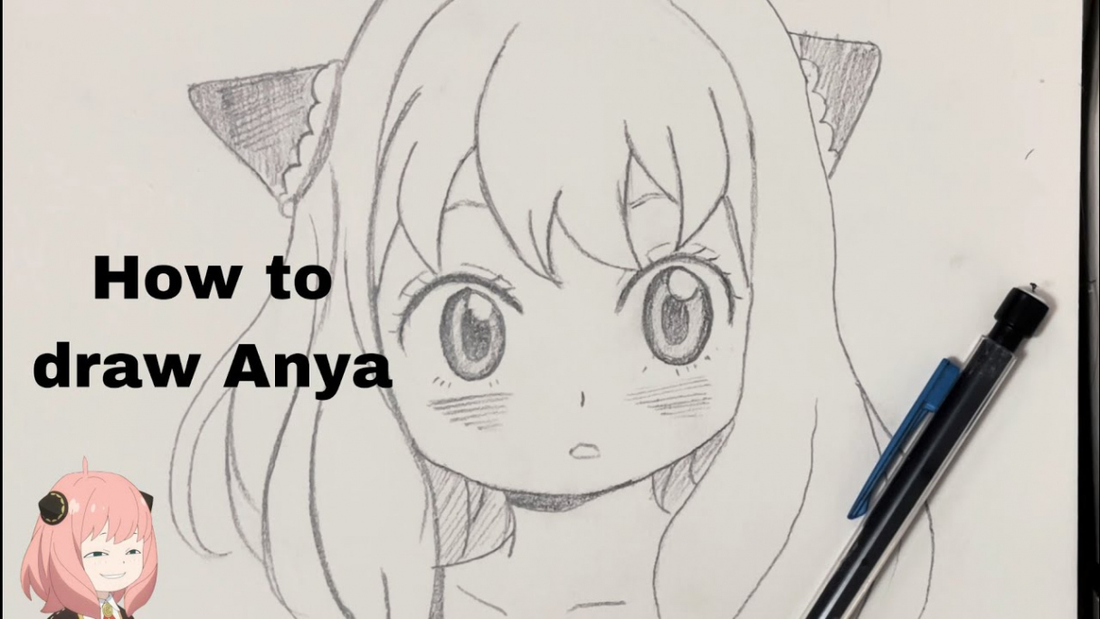 How to draw Anya from Spy x Family (Step by step)