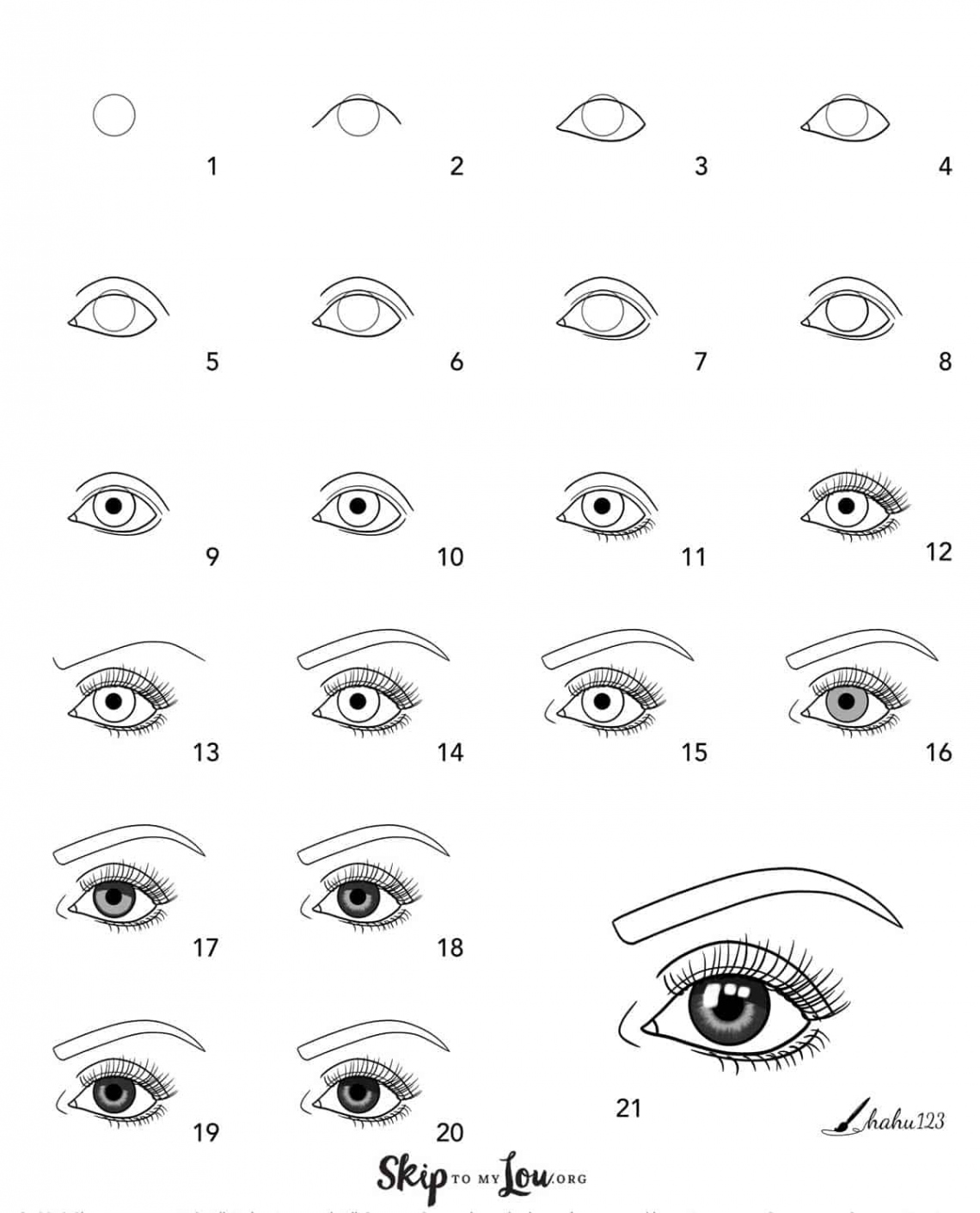 How to Draw Eyes  Skip To My Lou