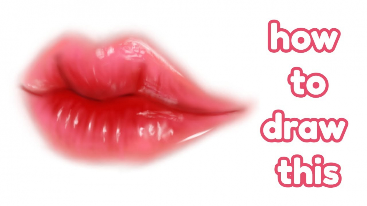 how to draw realistic lips in ibis paint x /step by step tutorial