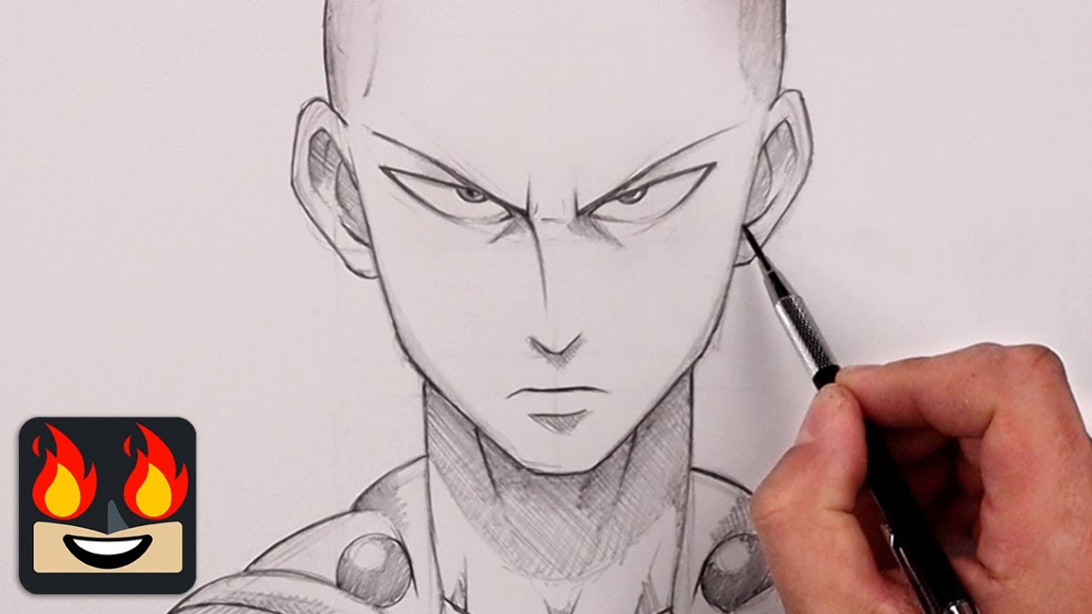 How To Draw Saitama  One Punch Man Sketch Tutorial