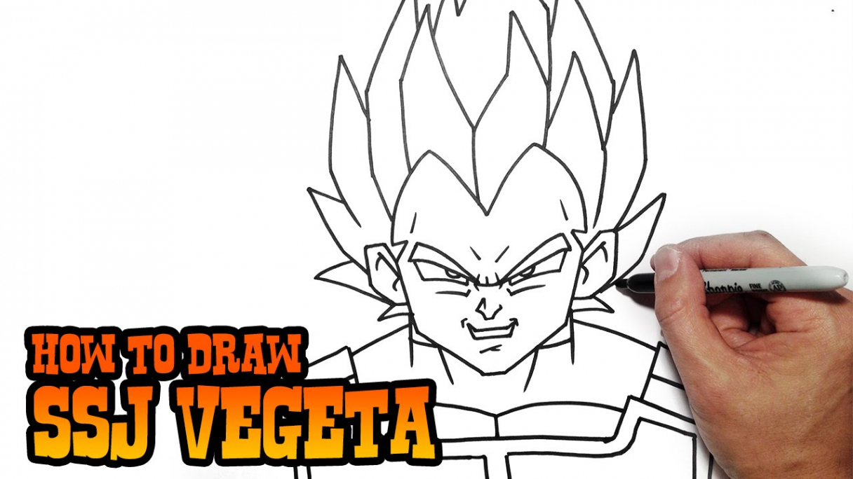 How to Draw SSJ Vegeta- Dragon Ball Z- Video Lesson