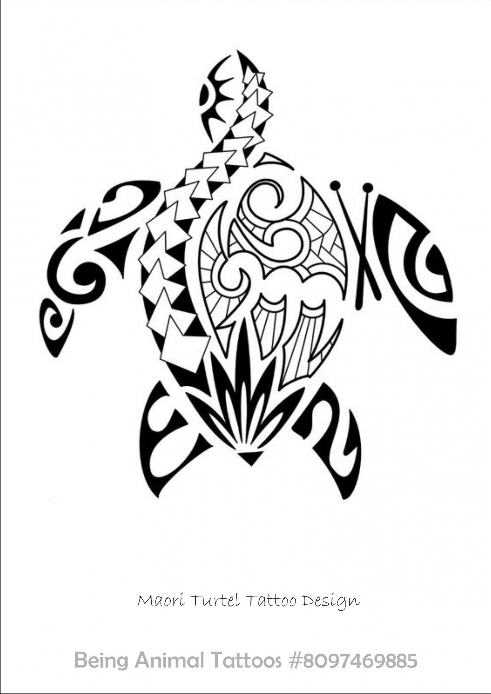 maori turtle tattoo design by being animal tattoos  Turtle tattoo