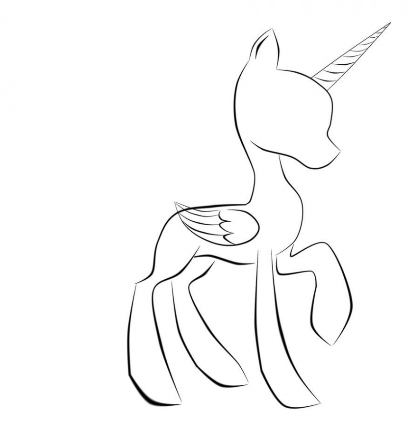 Mlp Base Alicorn Coloring Pages Sketch Coloring Page  My little