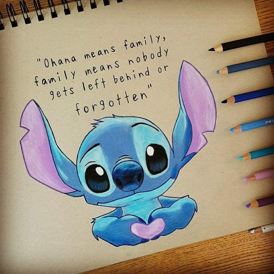 Ohana 💙 #stitch #disney #ohana #disneyfan #disneyfanart #quotes