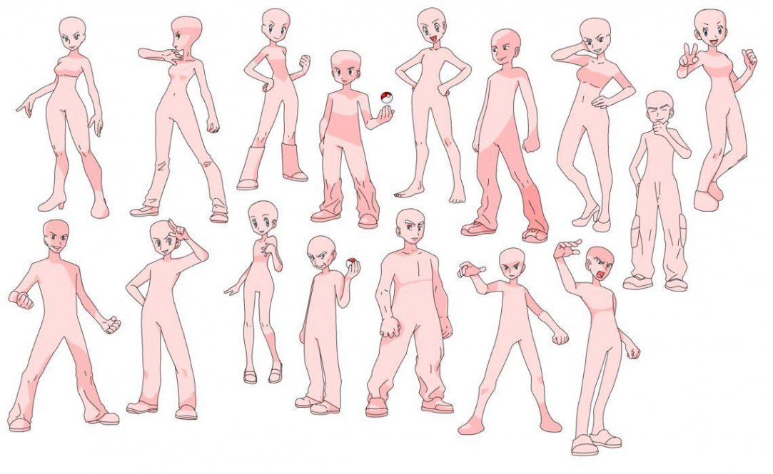 pokemon trainer pose reference - Google Search  Pokemon drawings