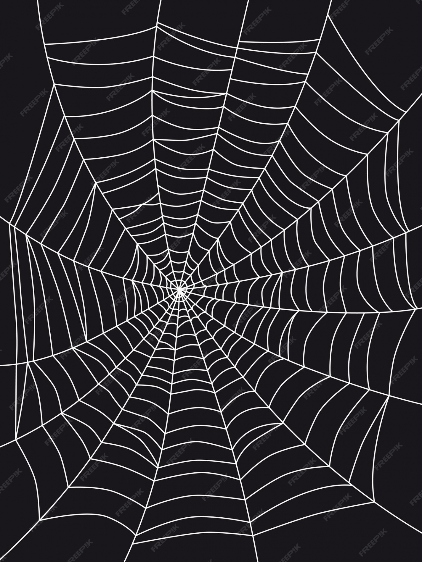 Premium Vector  Spider web drawing on a black background