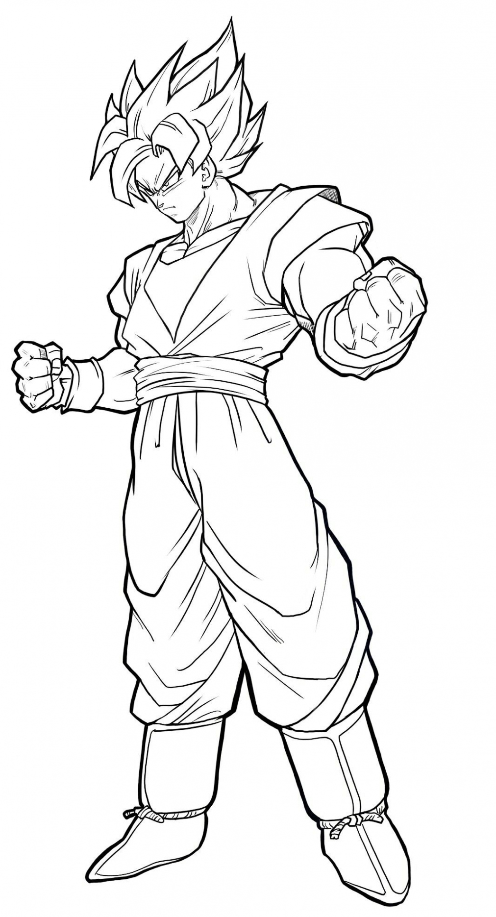 Ssj goku by Nguyen  Goku, Coloring book pages, Outline