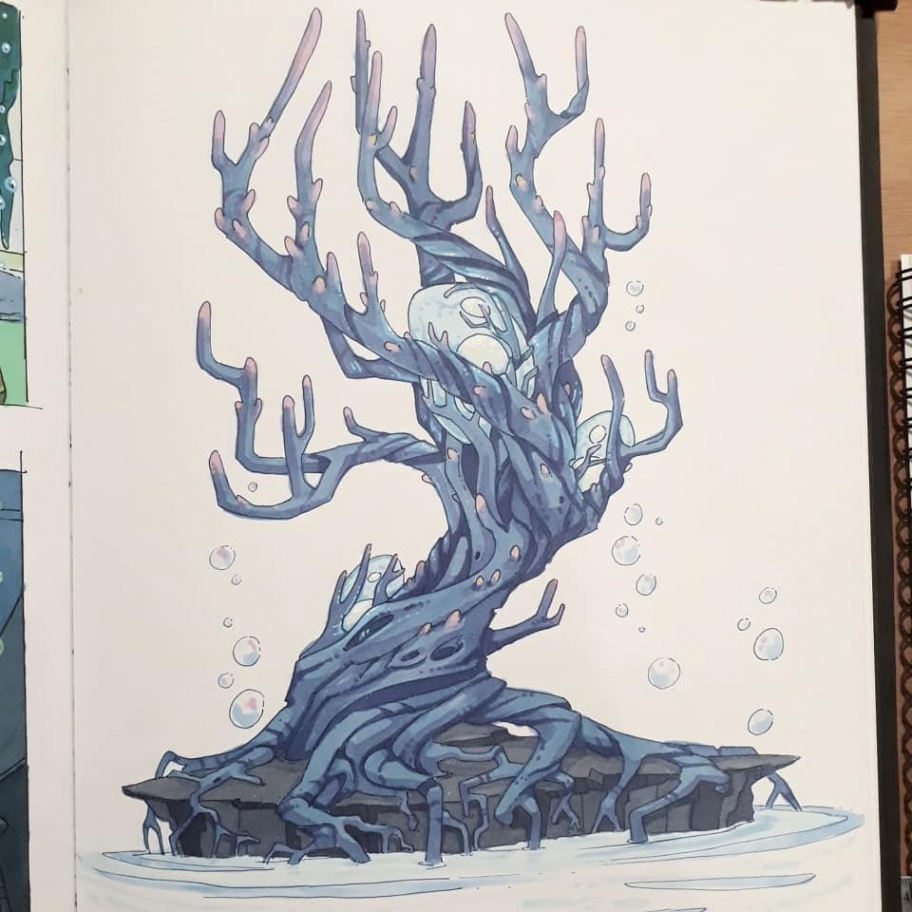 Steph Carter on Instagram: “Underwater tree from Subnautica