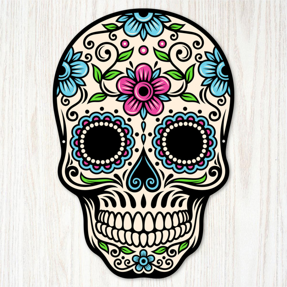 Sugar Skull Wall Art  Colorful Metal Decor  Made In The USA