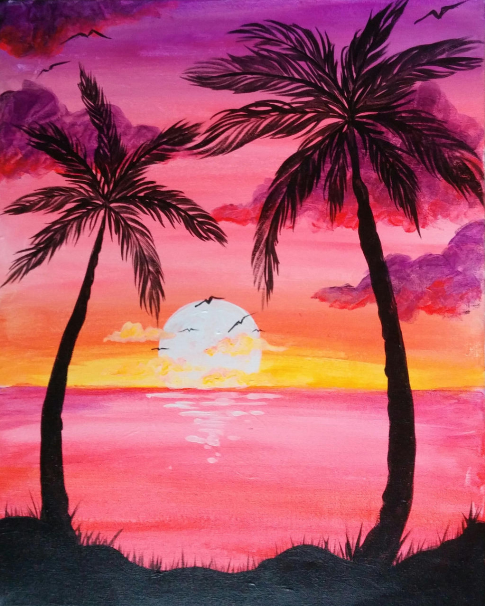 Sunset Palms by Salix-Tree on DeviantArt