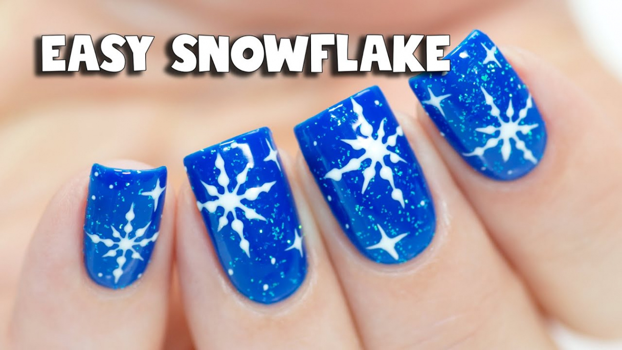 The Easiest Snowflake Nail Art