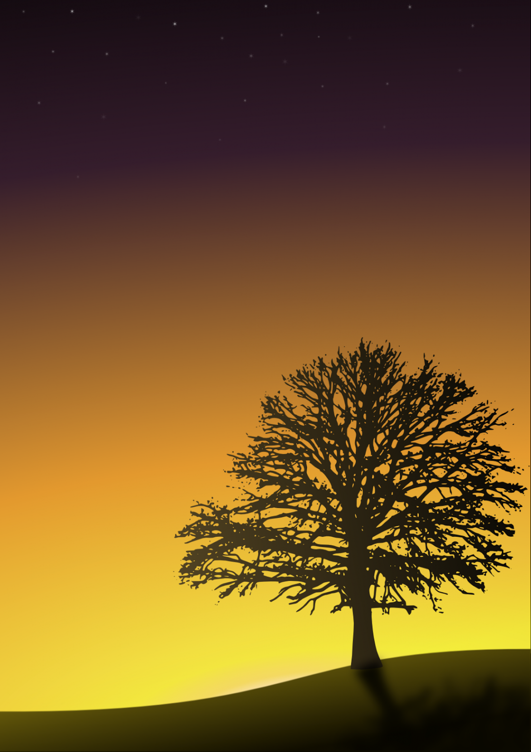 Tutorial Geek: Design a Landscape - Tree in Sunset