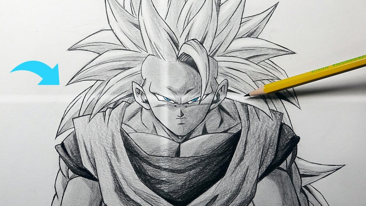 Tutorial: How To Draw Super Saiyan  Goku! - Step By Step