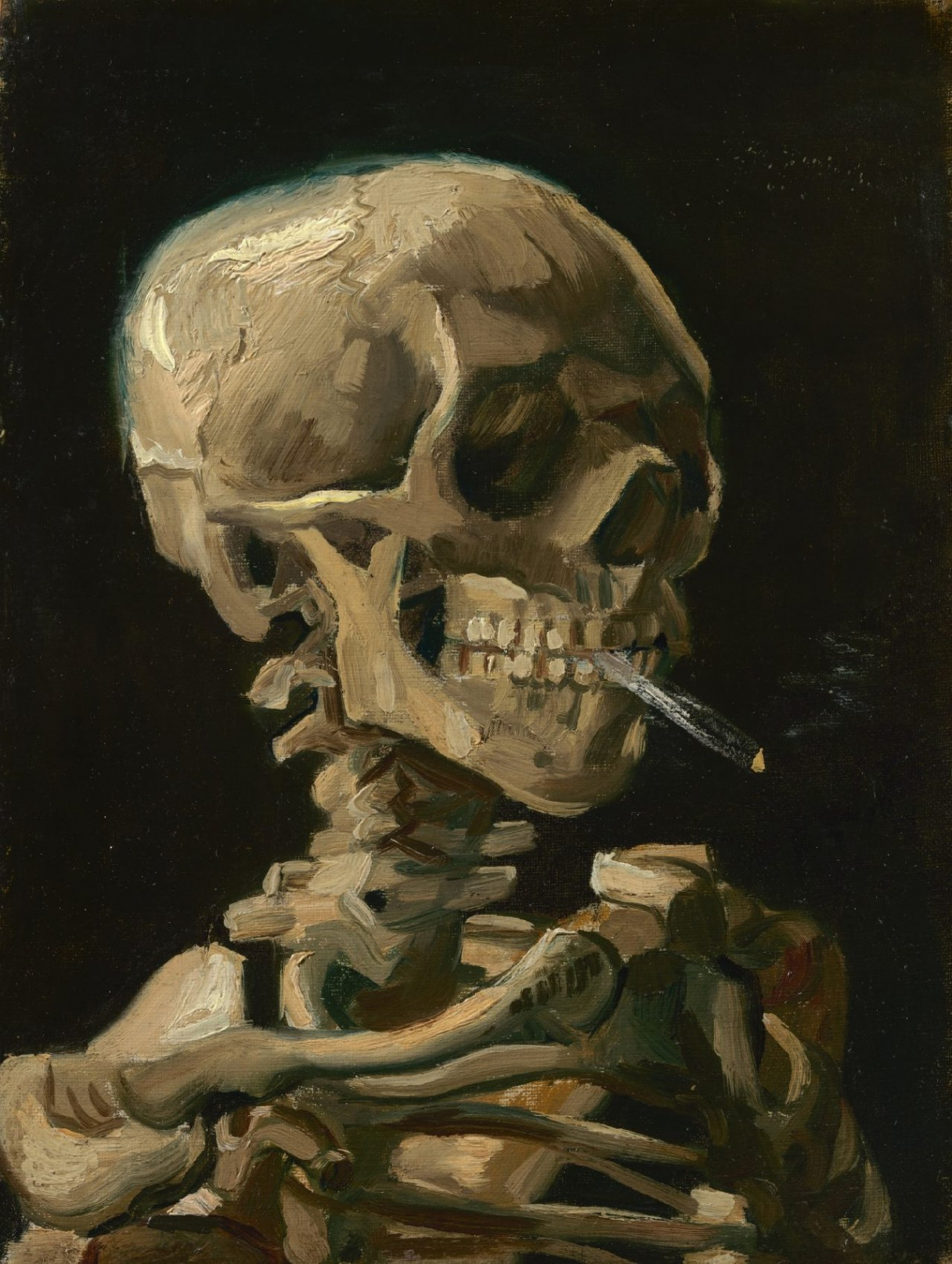 Vincent van Gogh - Head of a Skeleton with a Burning Cigarette