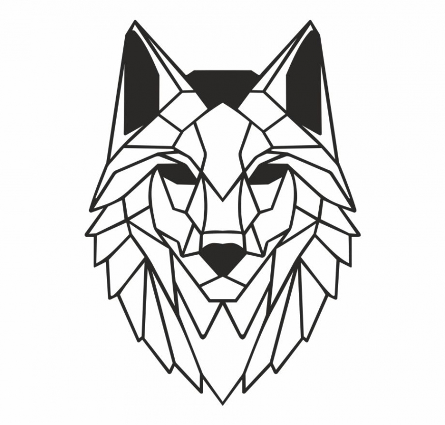 Wolf Metal Wall Art Decor Portraits - Wolf Drawing Line Art is a