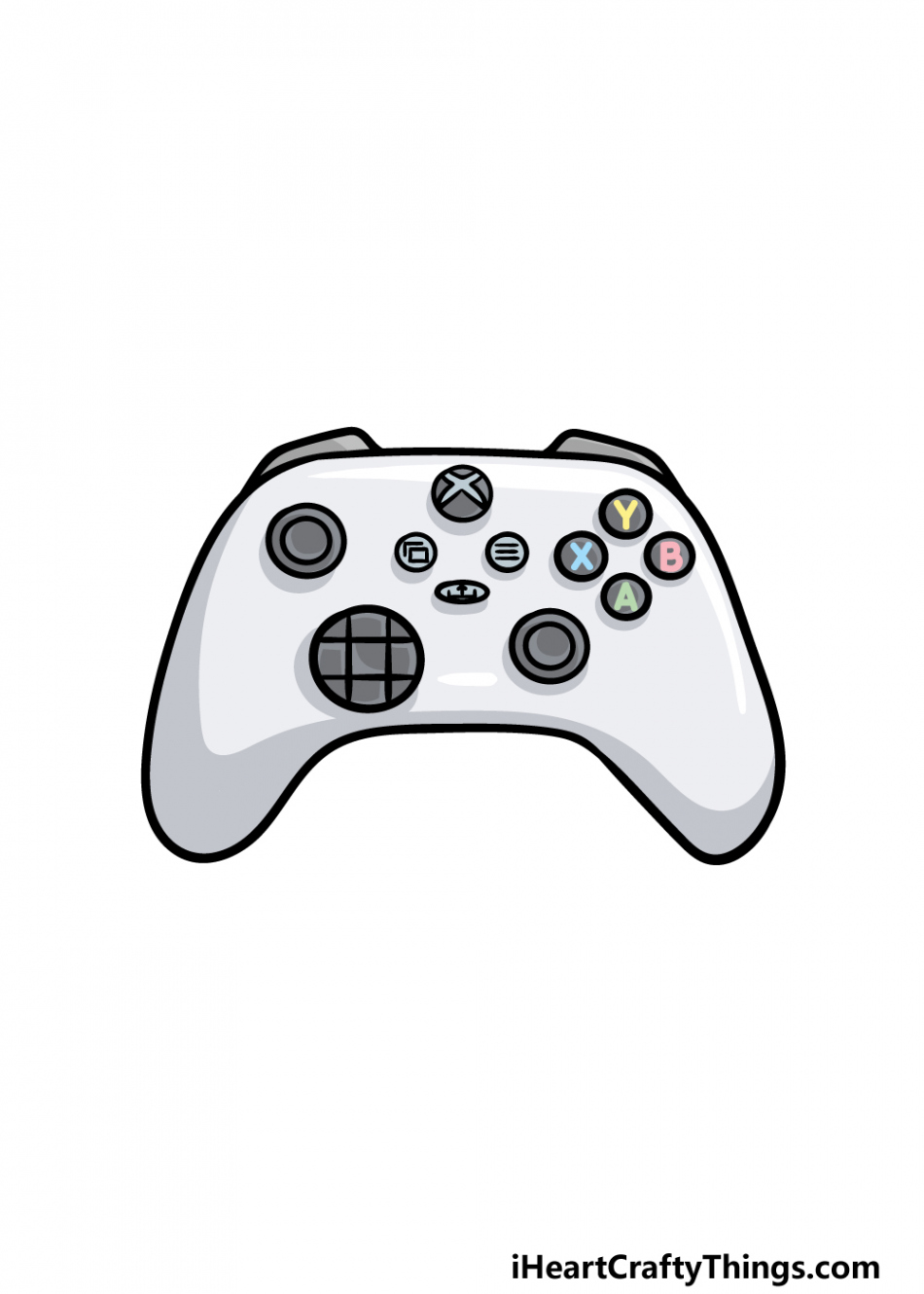 Xbox Controller Drawing - How To Draw An Xbox Controller Step By Step