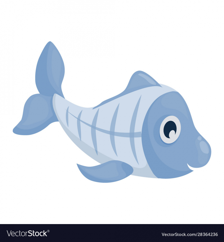 Xray fish - cartoon underwater animal Royalty Free Vector