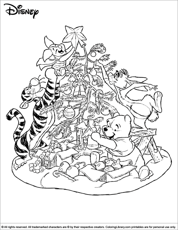 80 Printable Disney Christmas Pictures To Color 11