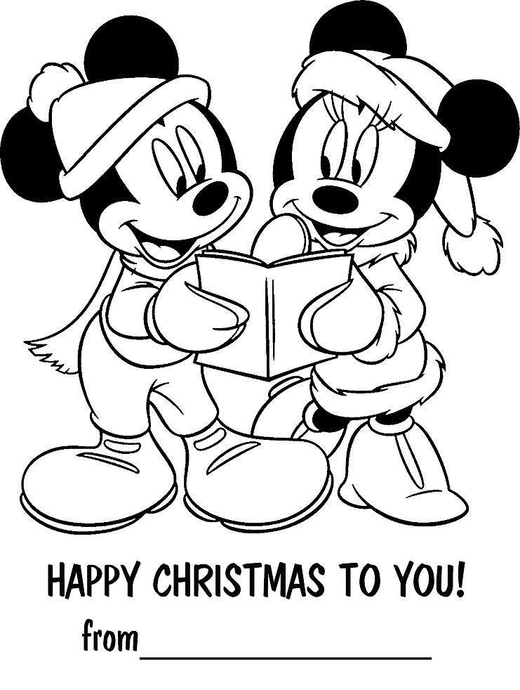 80 Printable Disney Christmas Pictures To Color 12