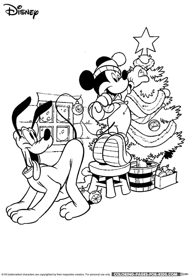 80 Printable Disney Christmas Pictures To Color 18