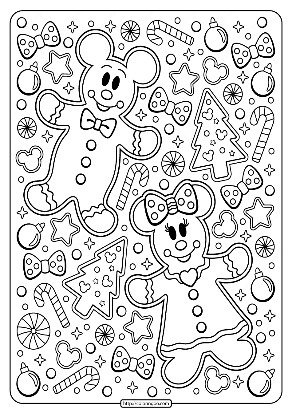 80 Printable Disney Christmas Pictures To Color 25