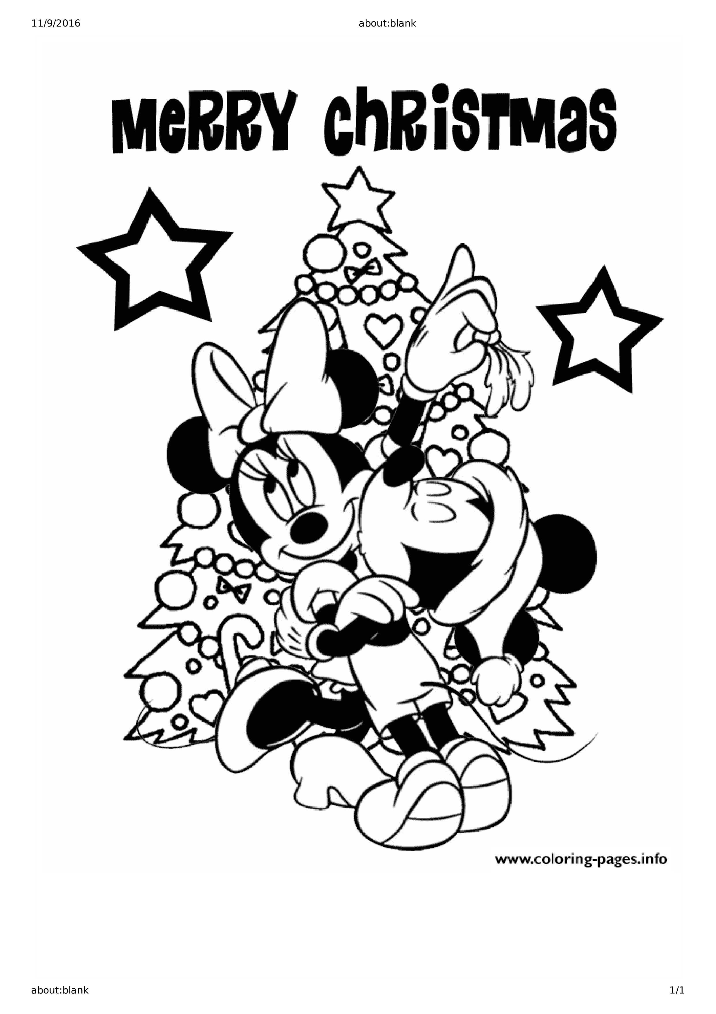 80 Printable Disney Christmas Pictures To Color 72