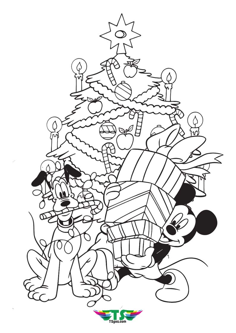 80 Printable Disney Christmas Pictures To Color 8