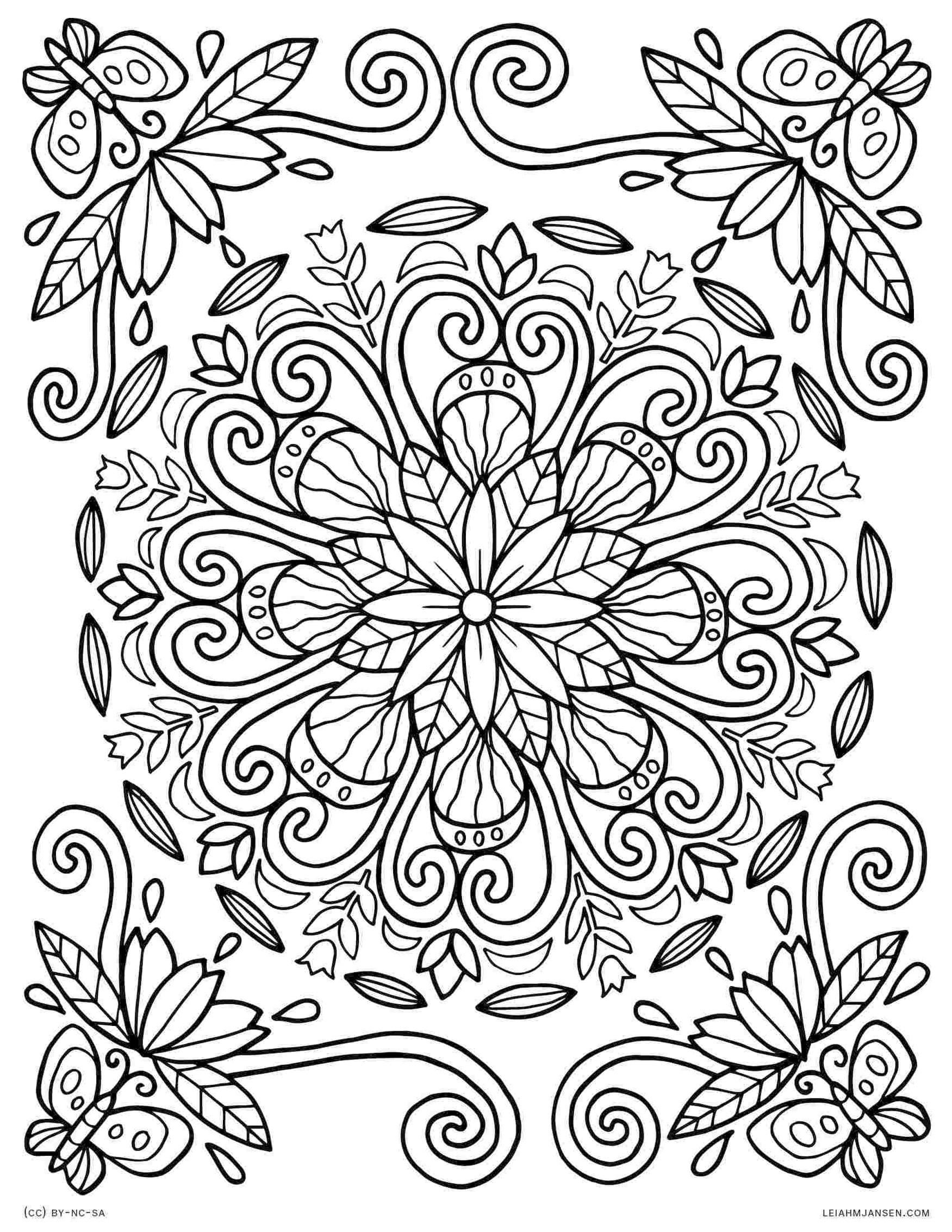 80 Printable Full Page Pattern Coloring Pages 14